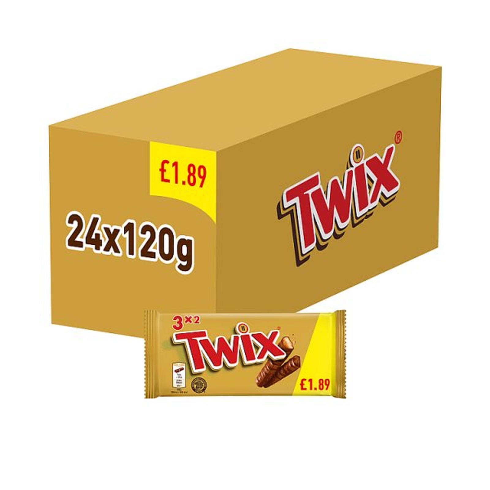 Twix Caramel & Milk Chocolate Fingers Biscuit Snack Bars Multipack £1.89 PMP 3x40g