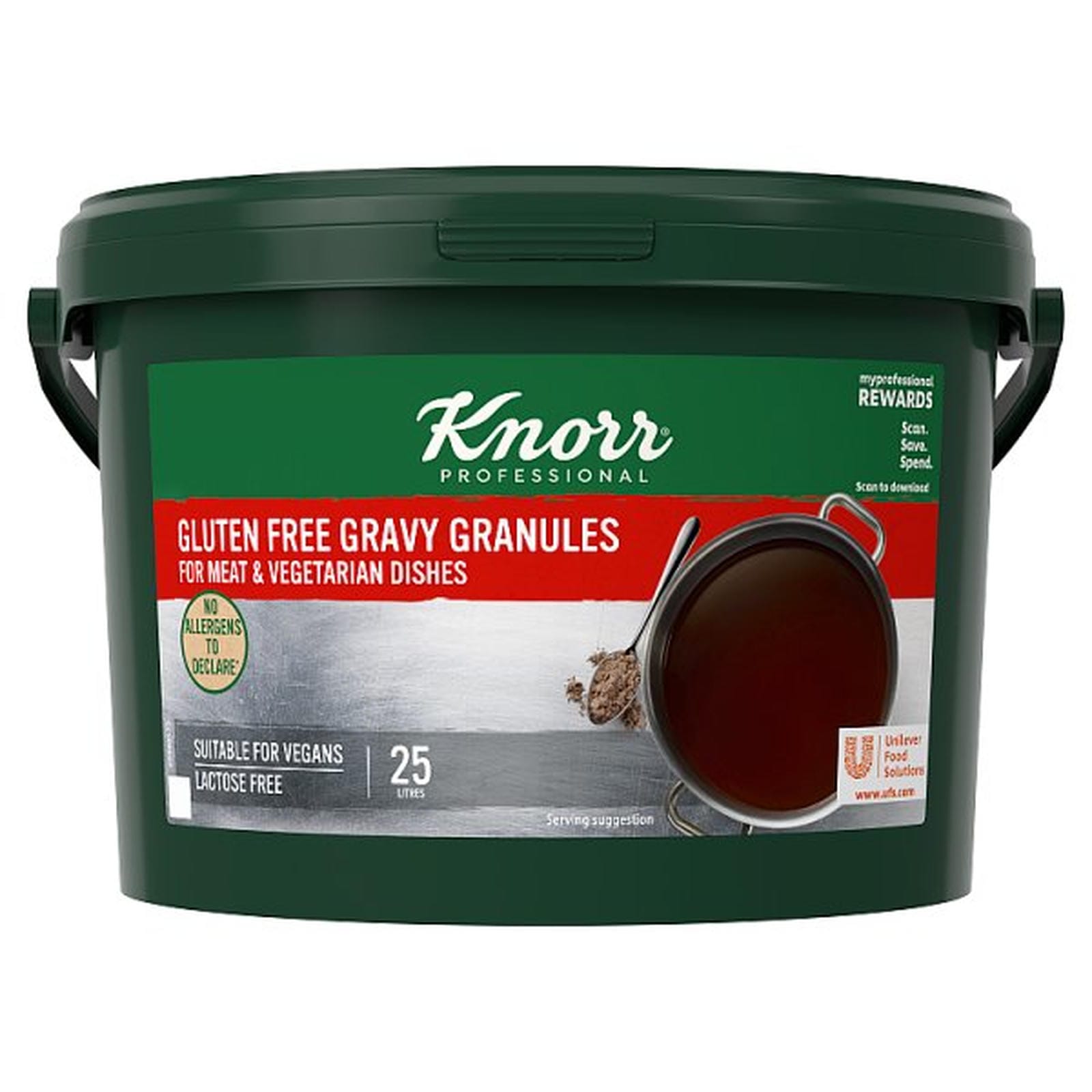 Knorr Professional Gravy Granules Gluten Free for Meat Dishes 25L