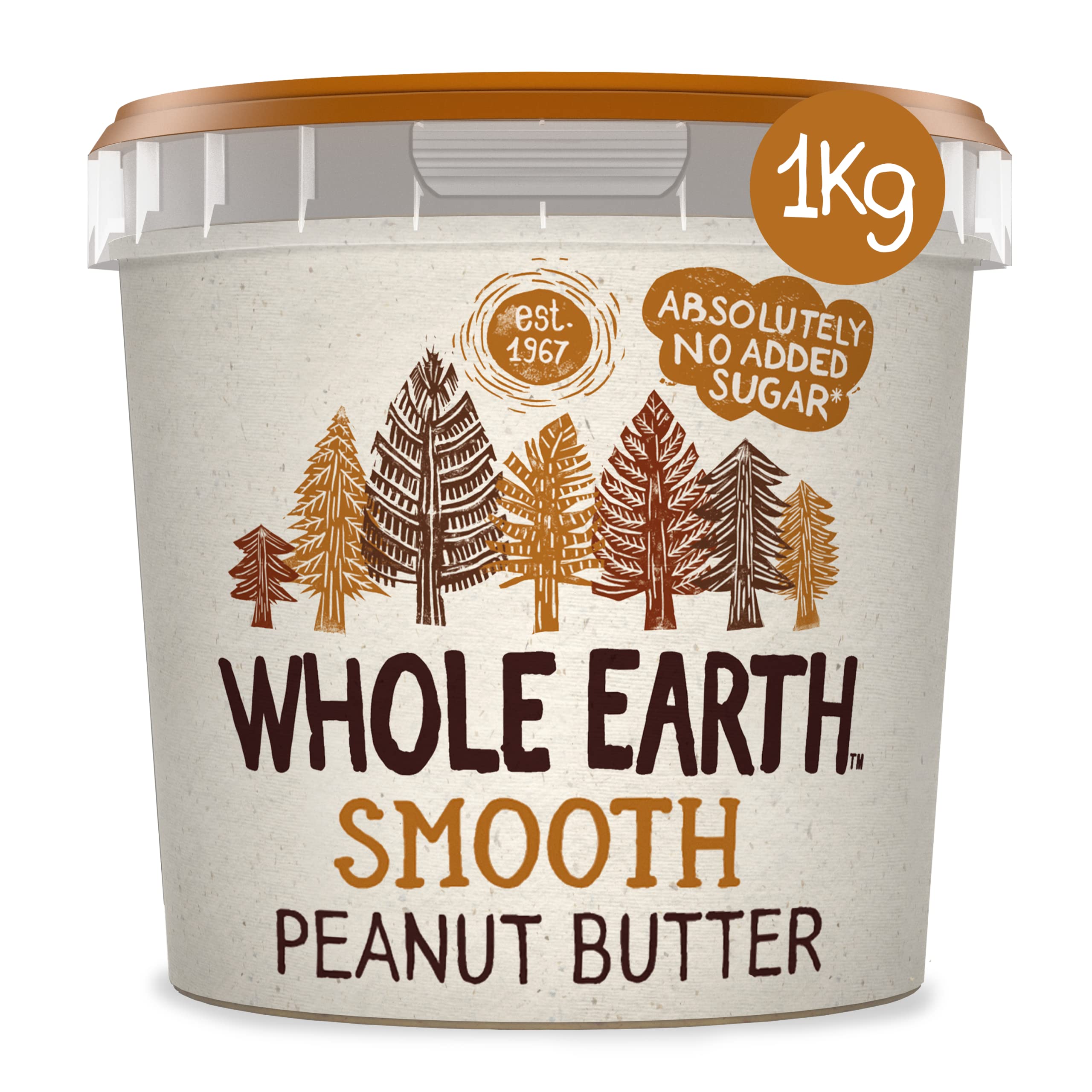 Whole Earth Peanut Butter Smooth 1kg Shelf Stable Pantry Staple For Sandwiches And Cooking