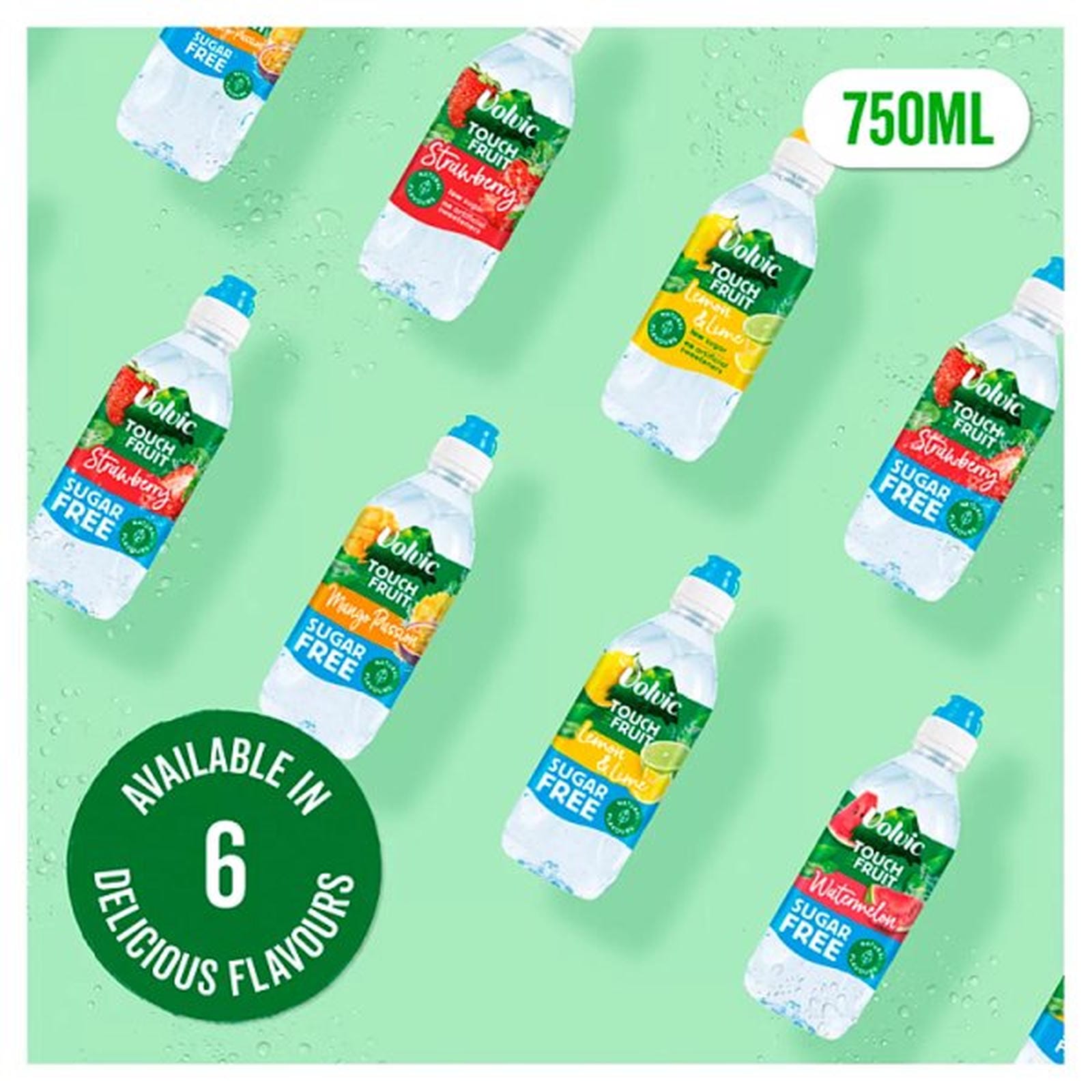 Volvic Touch of Fruit Low Sugar Strawberry Natural Flavoured Water 6 x 750ml