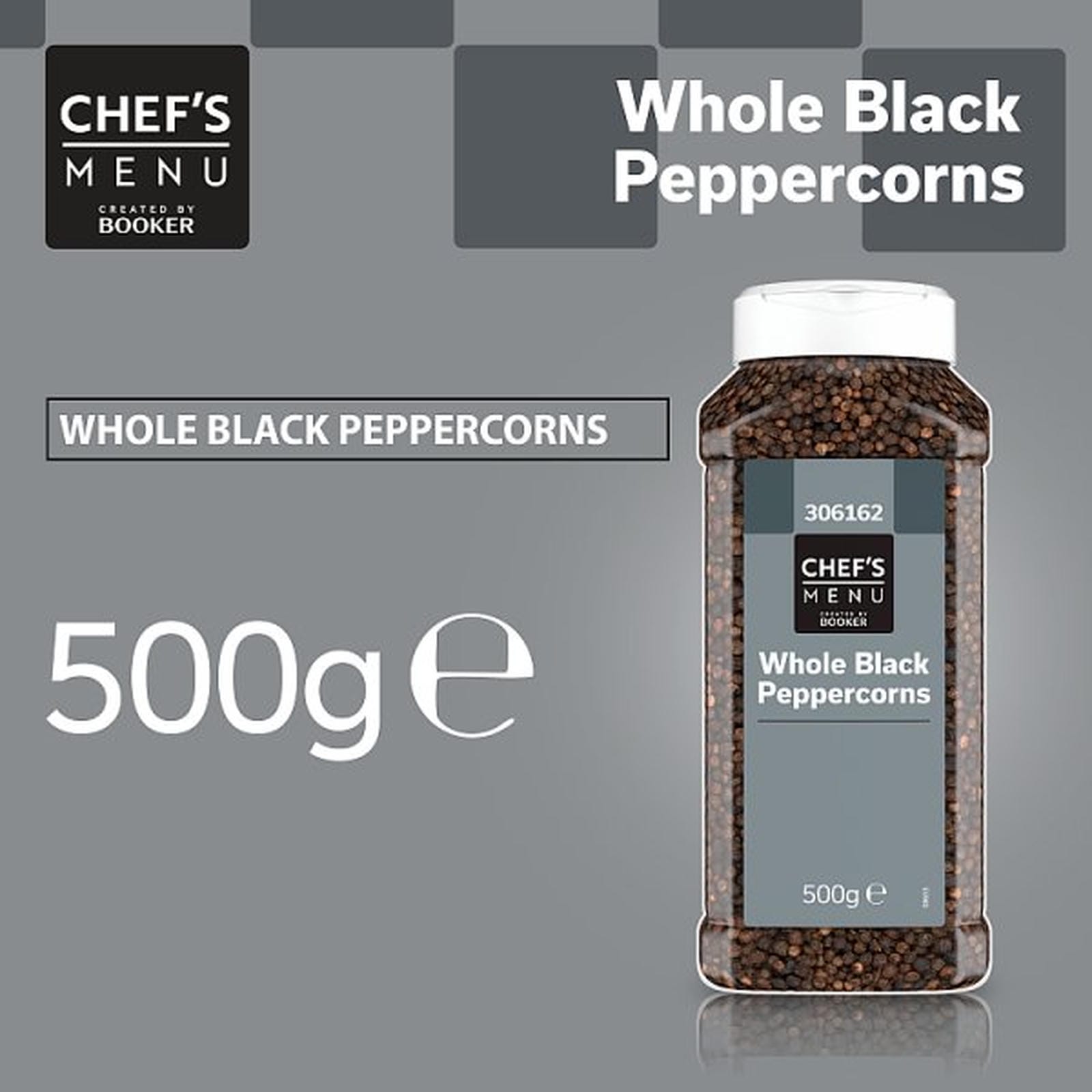Chef's Menu Whole Black Peppercorns 500g