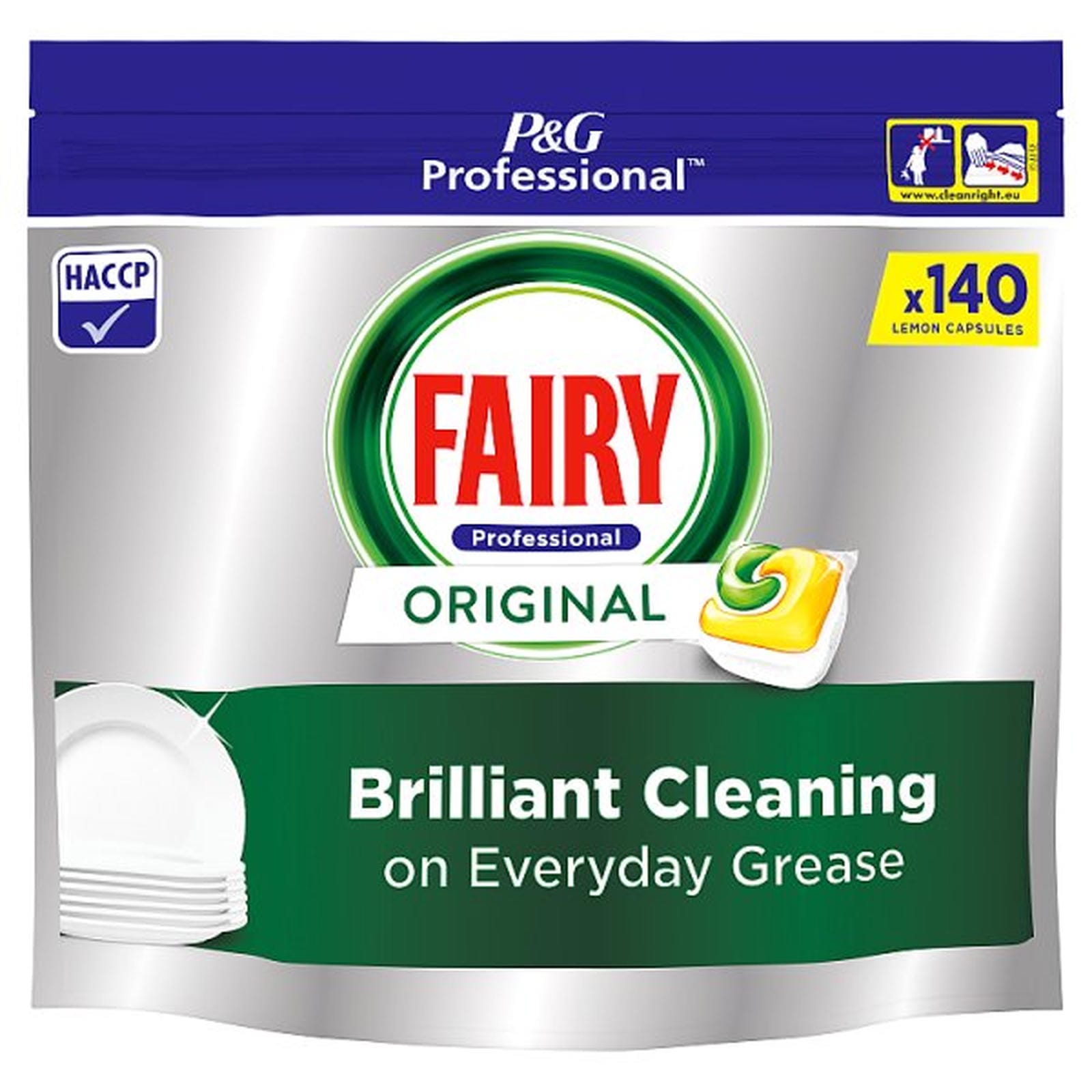Fairy Professional Original Dishwashing Capsules Lemon, 140 washes