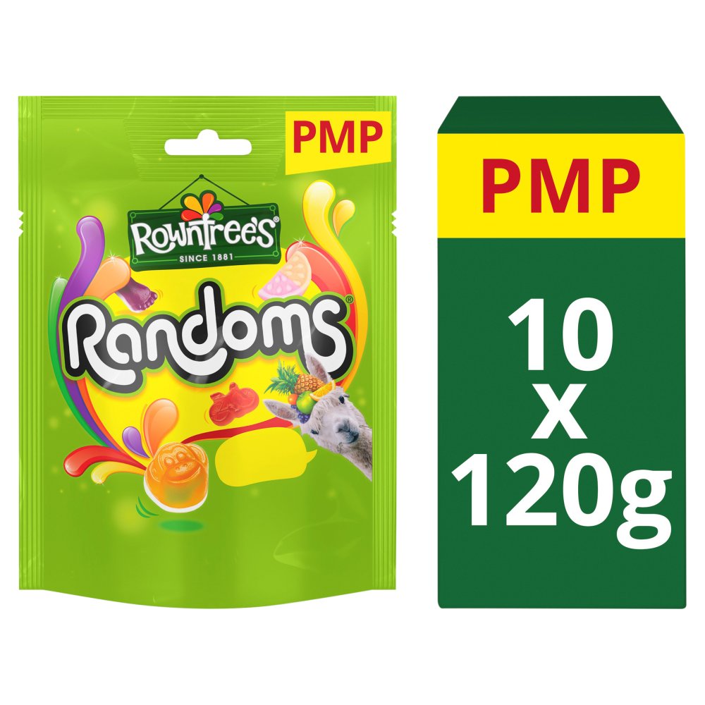 Rowntree's Randoms Sweets Sharing Bag 120g PMP £1.25 – 10 x 120g