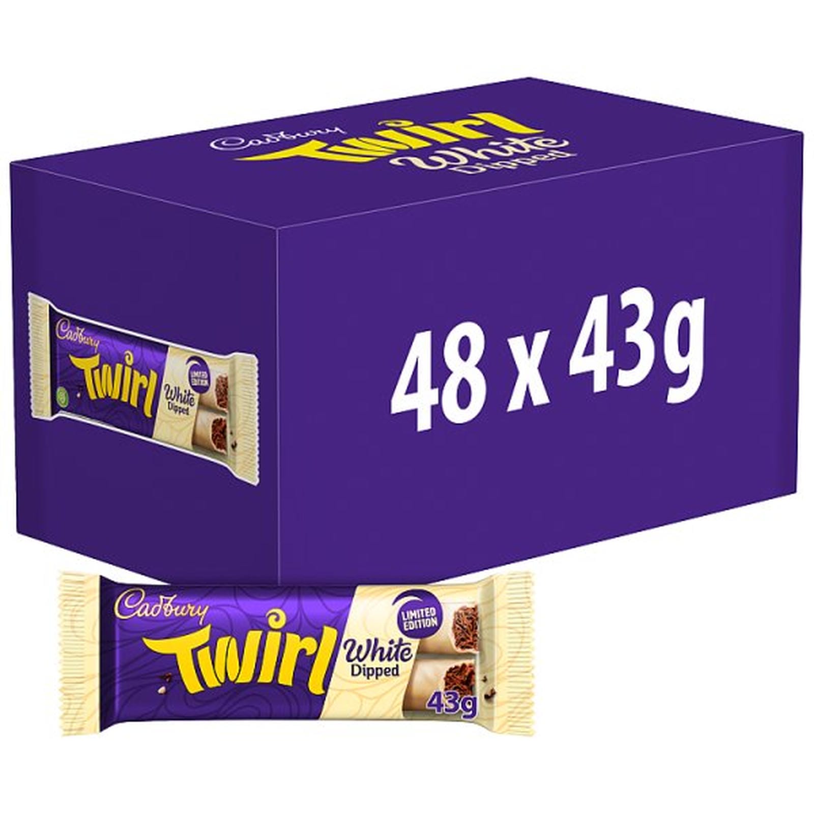Cadbury Twirl White Dipped Chocolate Bar 43 g