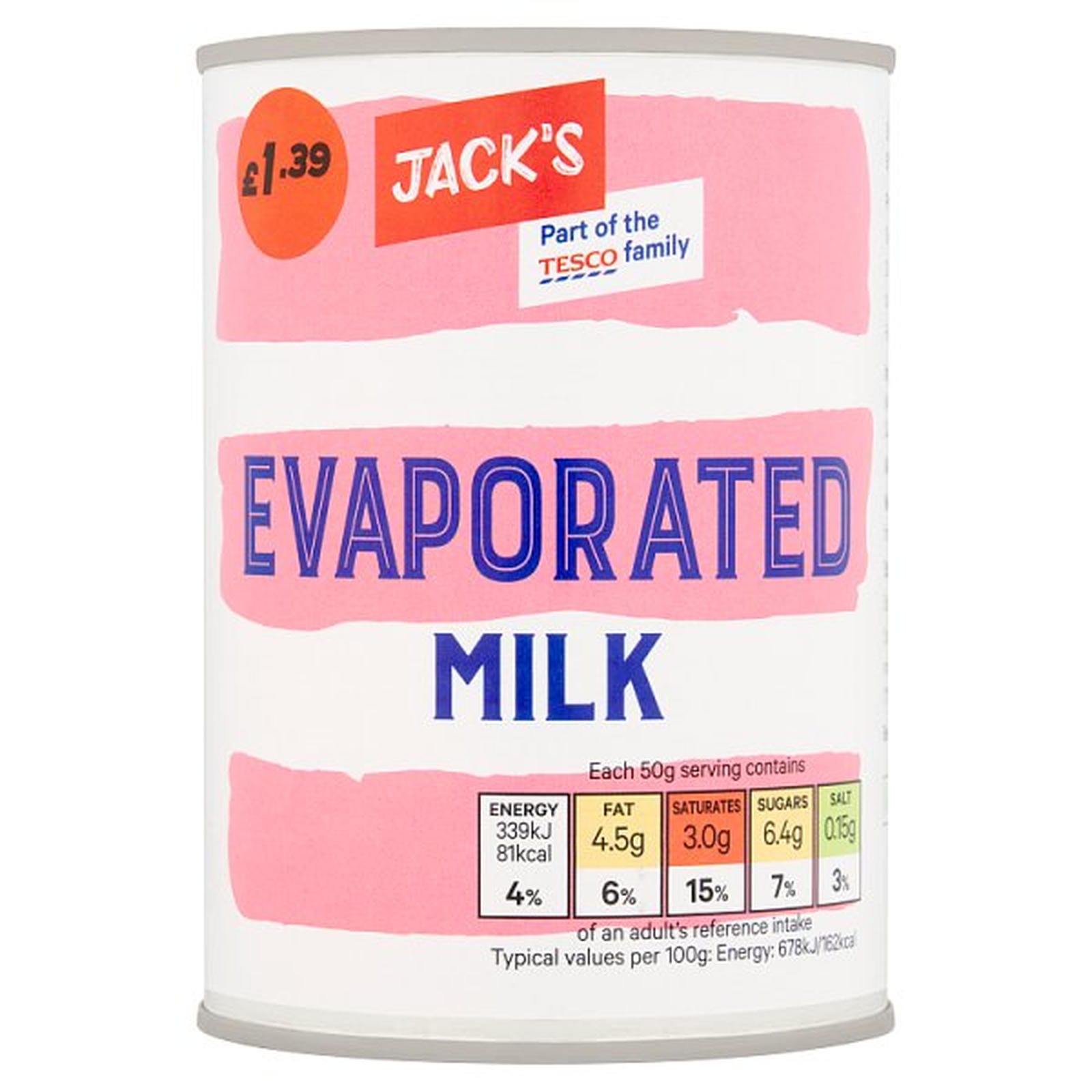 Jack's Evaporated Milk 410g