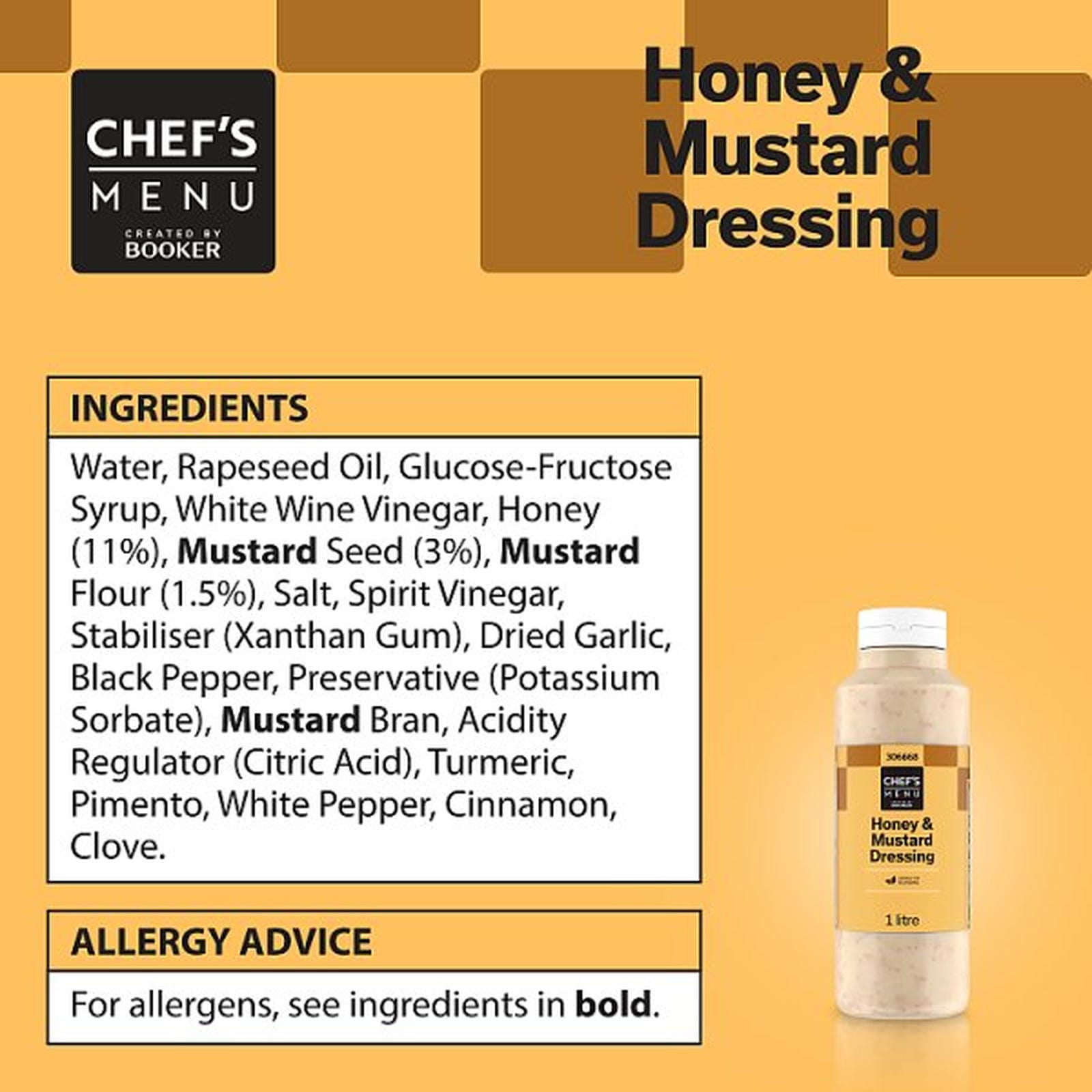 Chef's Menu Honey & Mustard Dressing 1 Litre