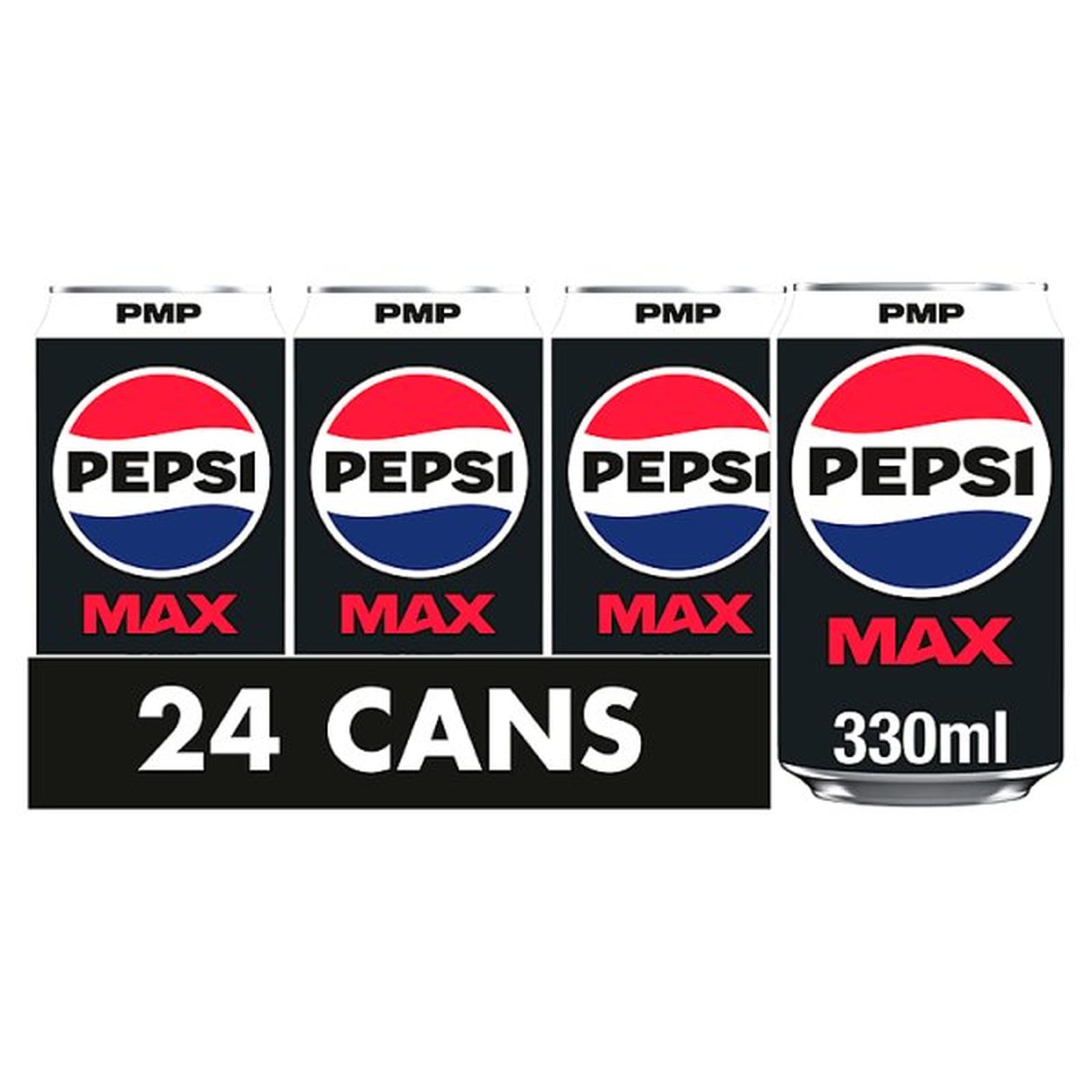 Pepsi Max No Sugar Cola PMP Can 330ml