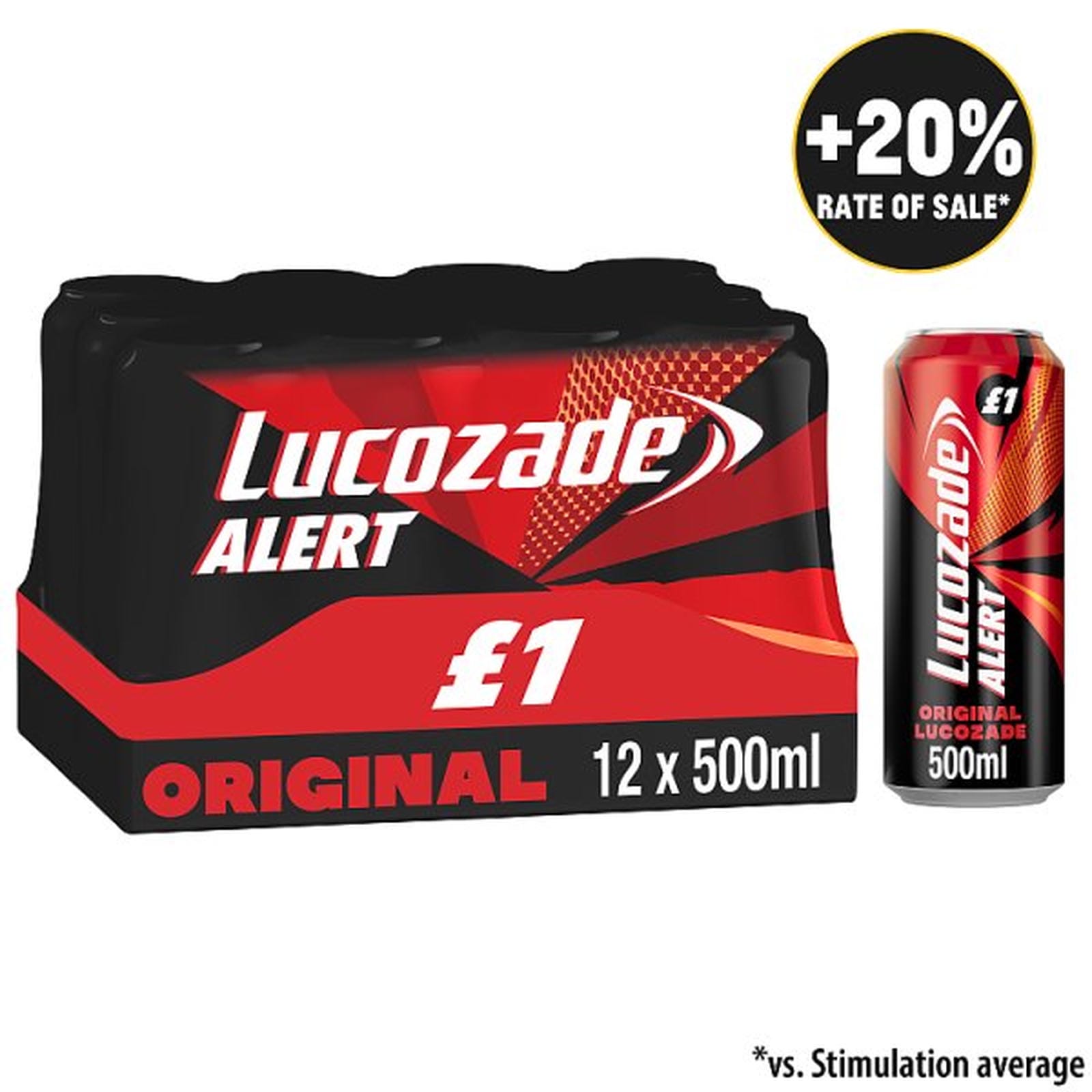 Lucozade Alert Original Energy Drink 500ml £1 PMP