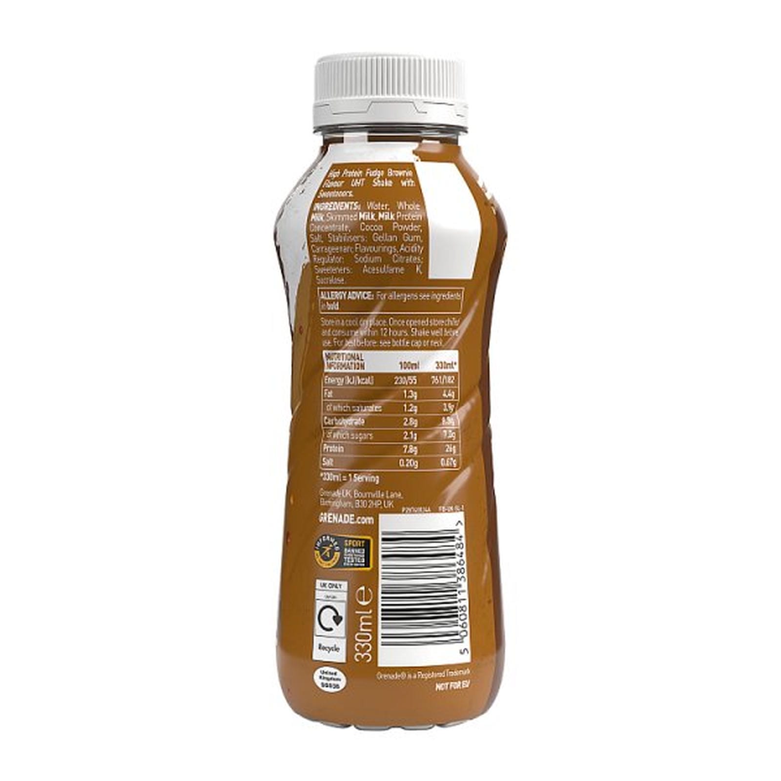 Grenade Fudge Brownie Flavour Protein Shake 330ml
