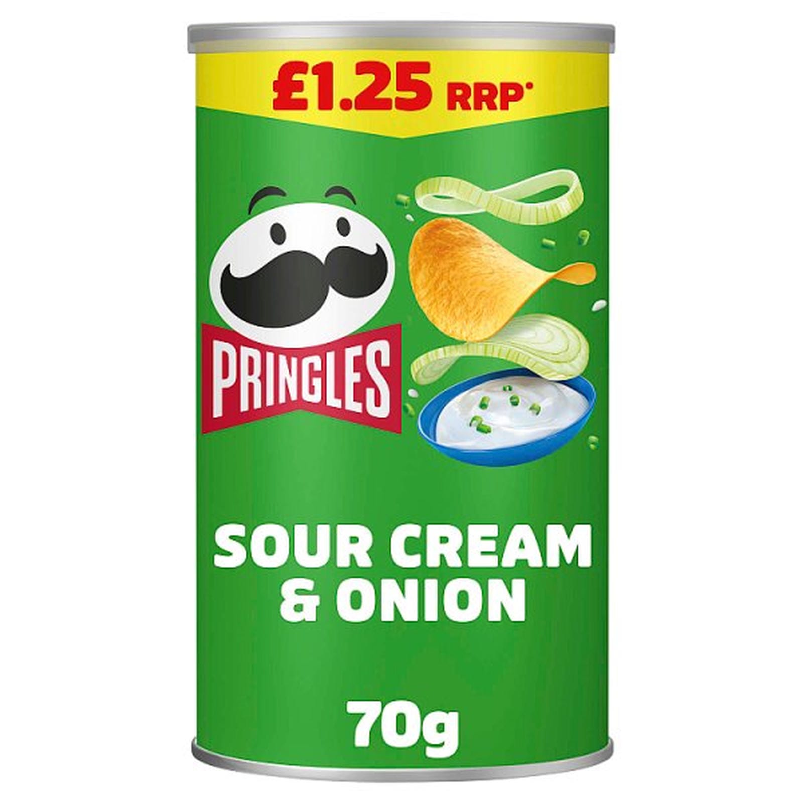 Pringles Sour Cream & Onion Sharing Crisps 12x70g PMP £1.25