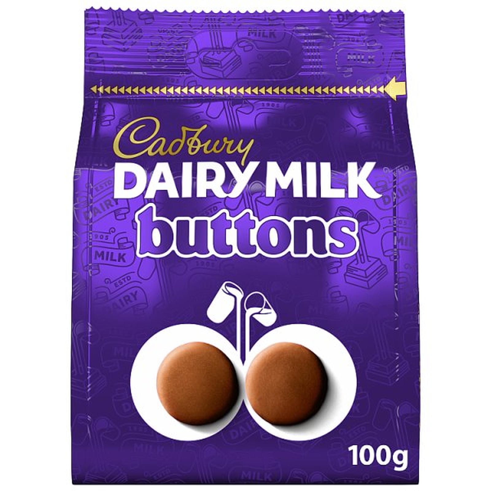Cadbury Dairy Milk Chocolate Buttons Bag 100g