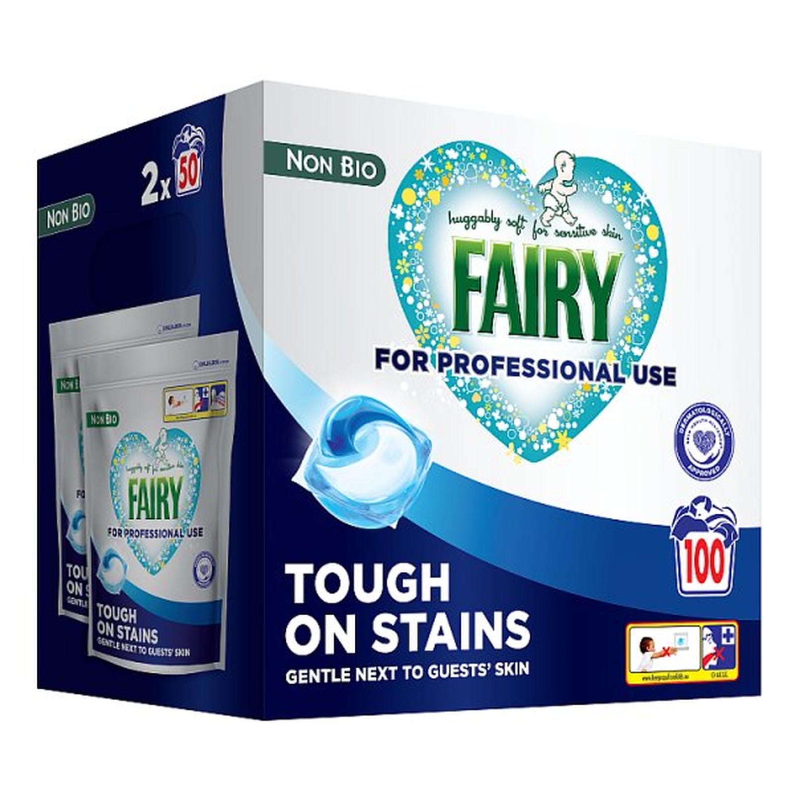 Fairy Professional Non-Bio All-in-1 Detergent Pods, 100 Washes