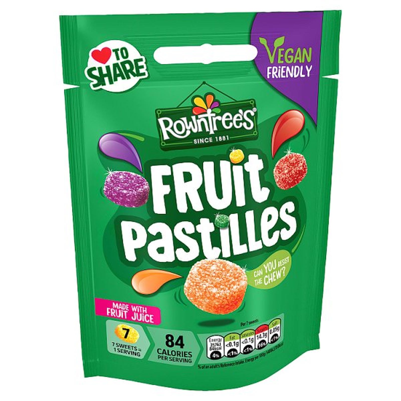 Rowntree's Fruit Pastilles Sweets Sharing Bag 143g