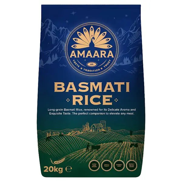 Amaara Basmati Rice Bulk Pack 20kg 1 x 20kg Suitable For Domestic And Commercial Kitchens