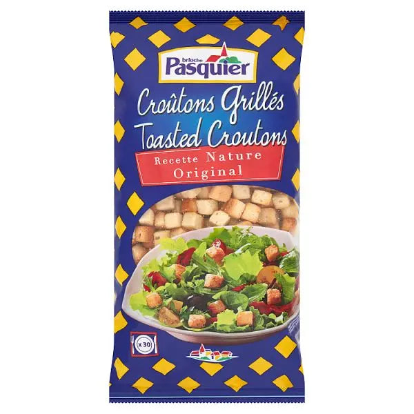 Brioche Pasquier Croutons Cube-Shaped Toasted Bulk 500g 12 x 500g Foodservice Case