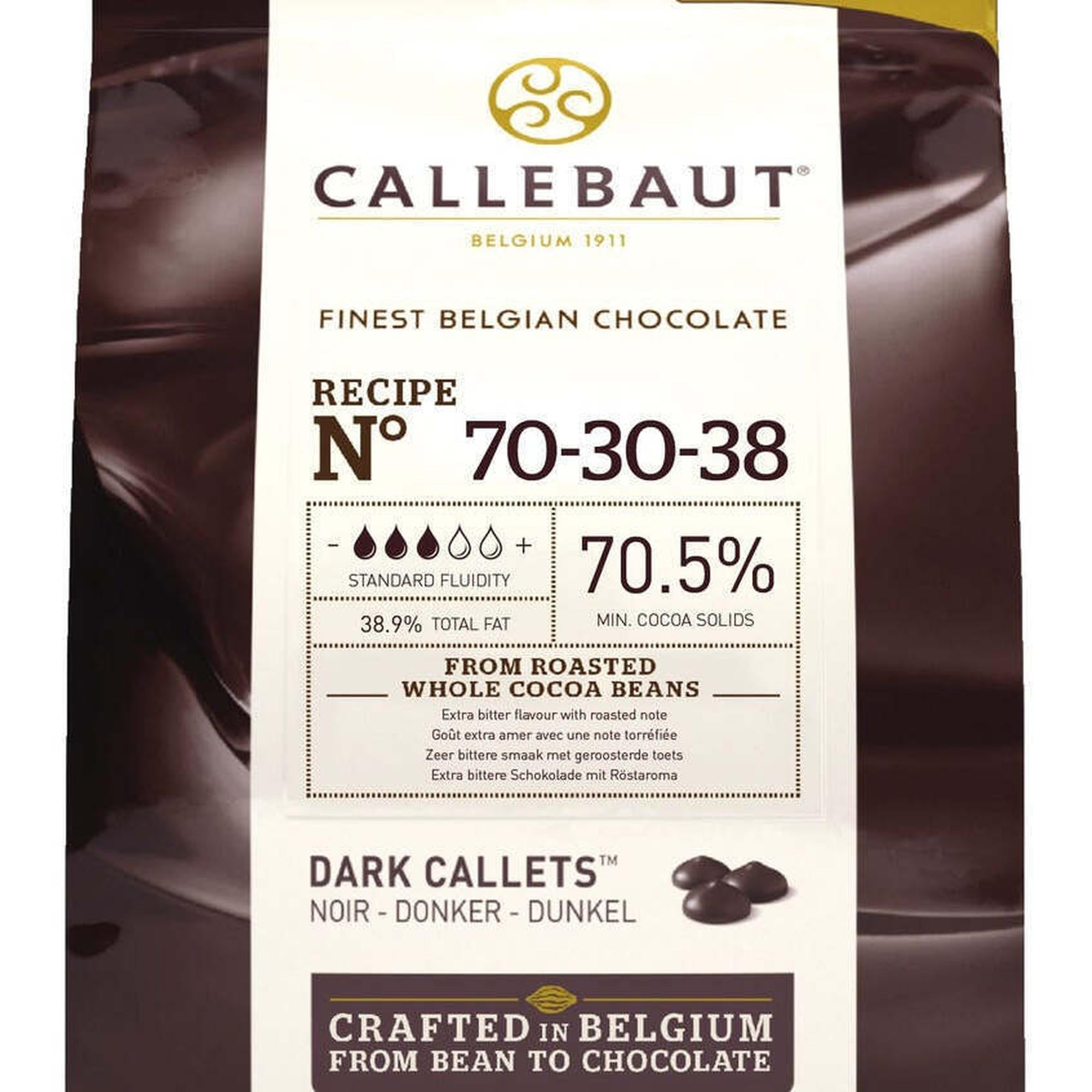 Callebaut Chocolate Callets 70% Extra Bitter Belgian 2.5kg Multi Pack Foodservice 8 x 2.5kg