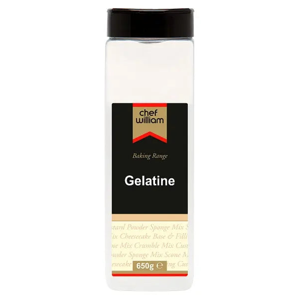 Gelatine Chef William 650g 1 x 650g Foodservice Grade for Desserts and Puddings for UK Kitchens