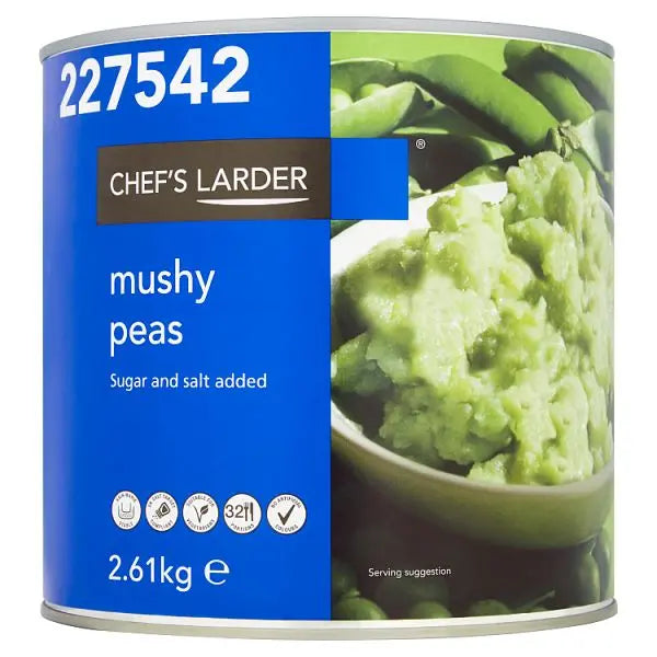 Chef's Larder Mushy Peas 2.61kg 6 x 2.61kg Foodservice Bulk Pack for Sauces and Sides