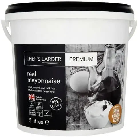 Chef's Larder Mayonnaise Thick And Creamy 5 Litre Catering Size For Retail And Foodservice 1 x 5L