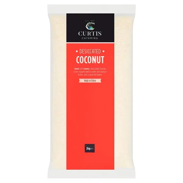 Curtis Catering Desiccated Coconut 2kg Foodservice Bulk 4 x 2kg Multi Pack For Commercial Kitchens
