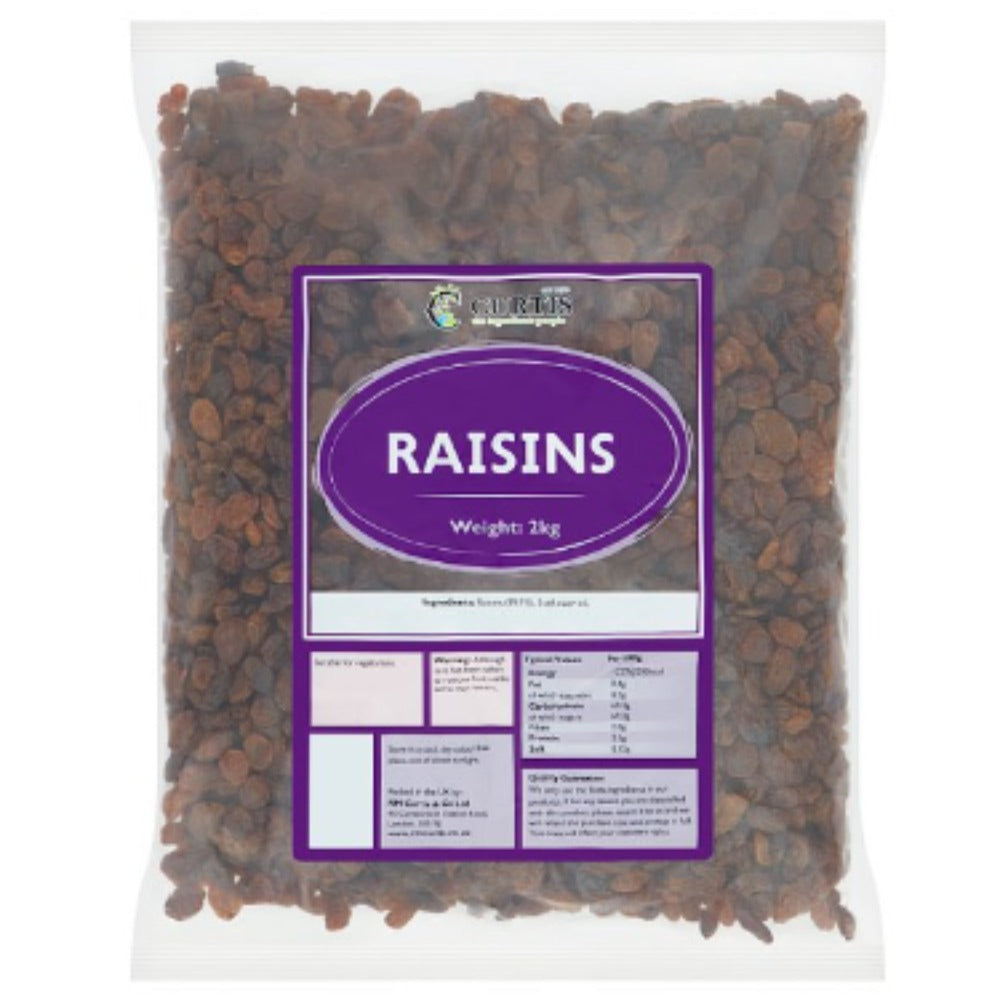 Curtis Raisins Dried Fruit 2kg Multi Pack 6 x 2kg Catering Size for Retail and Foodservice