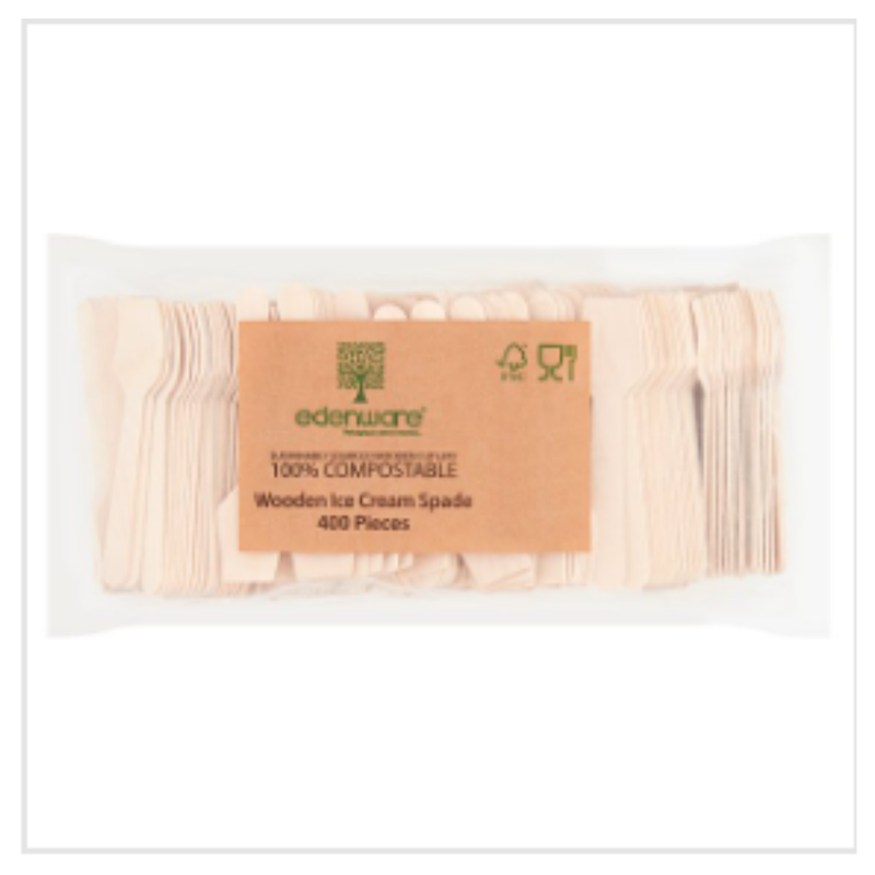 Edenware 4000 Wooden Ice Cream Spade – 1 x 400pk