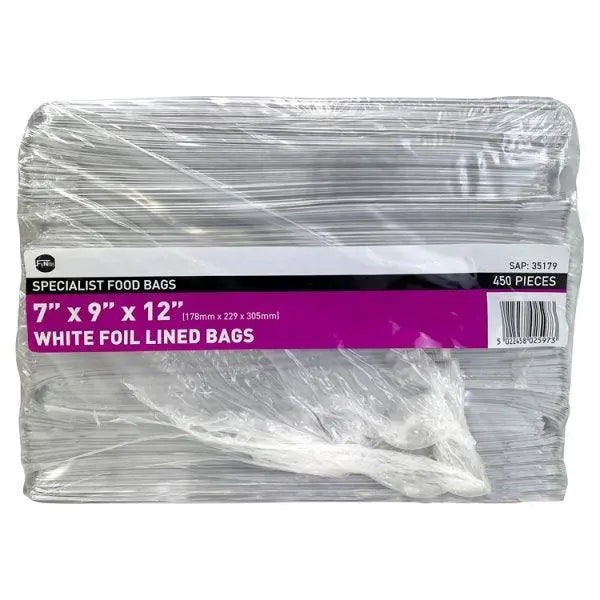 FyNite White Foil Lined Bags 7" x 9" x 12" 450 Pieces – 1 x 450pk