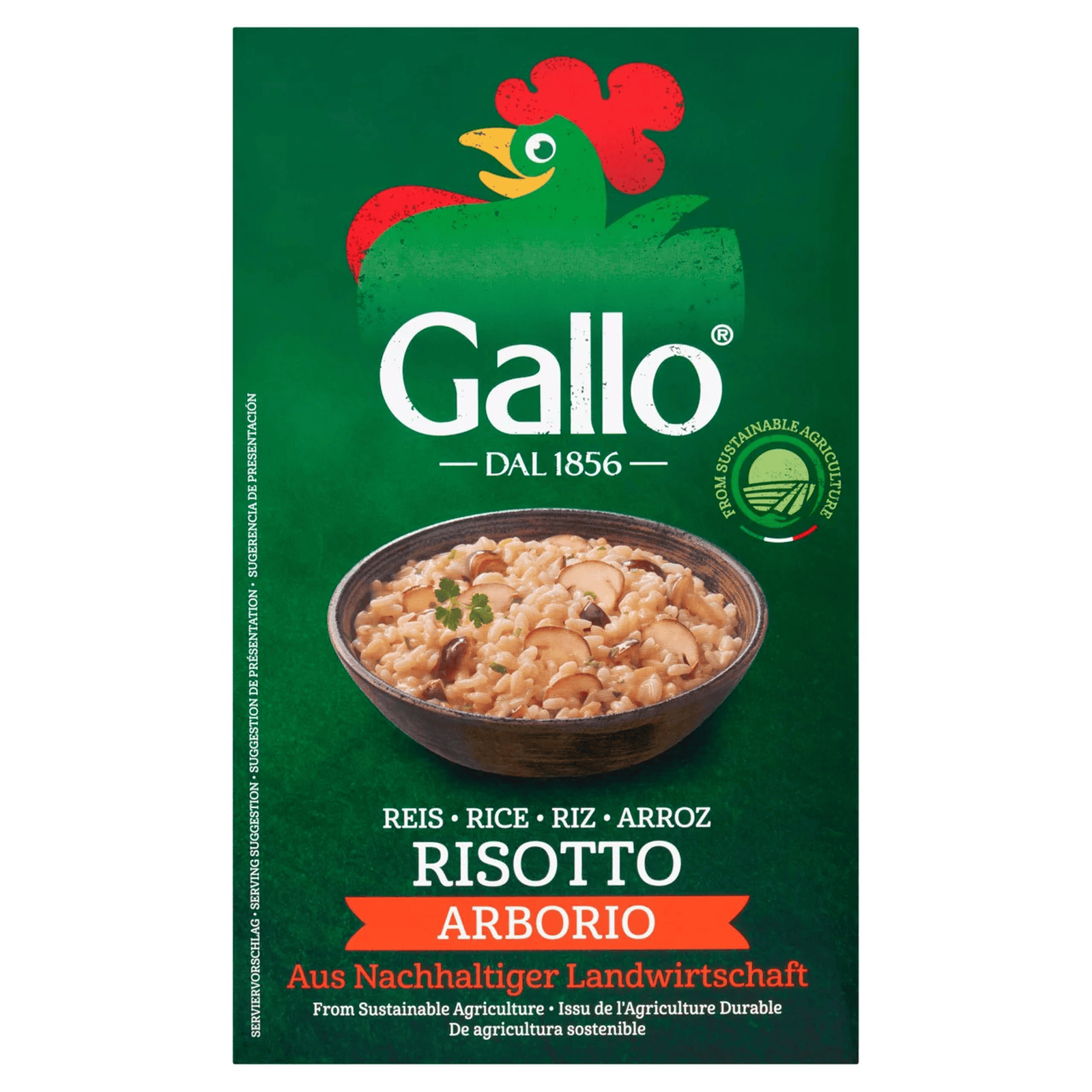 Riso Gallo Arborio Rice Quality Grocery Item For Retail Kitchen And Foodservice 5 Kg 1 X 5 Kg