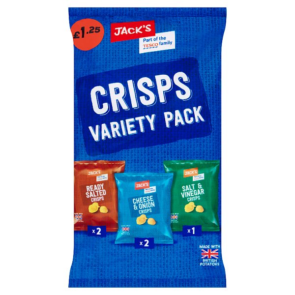 Jack's Crisps Variety Pack 5 x 20g – 10 x 5x20g