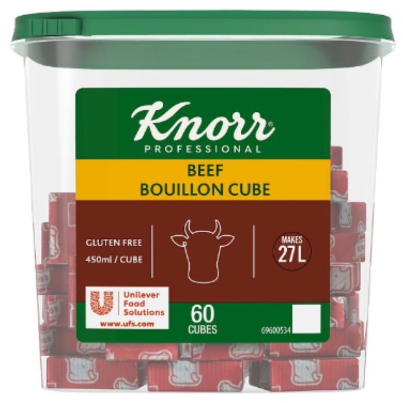 Knorr Professional Beef Bouillon Cubes 60 Count 600g Pack 1 X 600g Foodservice Bulk