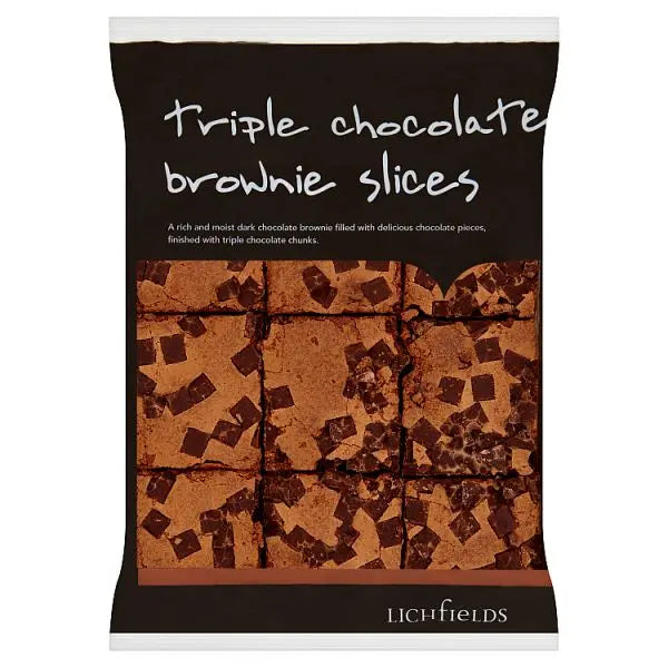 Lichfields Triple Chocolate Brownie Slices 585g – 1 x 9x65g