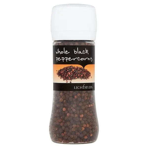 Lichfields Whole Black Peppercorns 200g Quality Multi Pack 6 x 200g for Kitchen and Foodservice