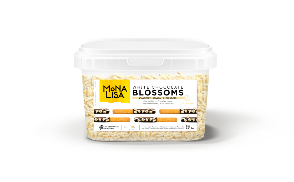 Mona Lisa White Chocolate Blossoms 1kg – 4 x 1kg