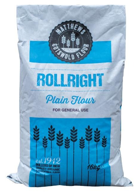 Matthews Cotswold Flour Rollright Plain Flour Foodservice Bulk Catering Size 16kg 1 x 16kg