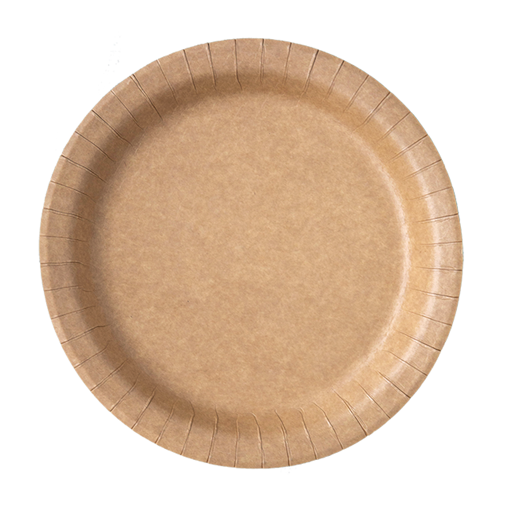 Bio Disposables 50 Round Kraft Plates 26cm – 1 x 50pk