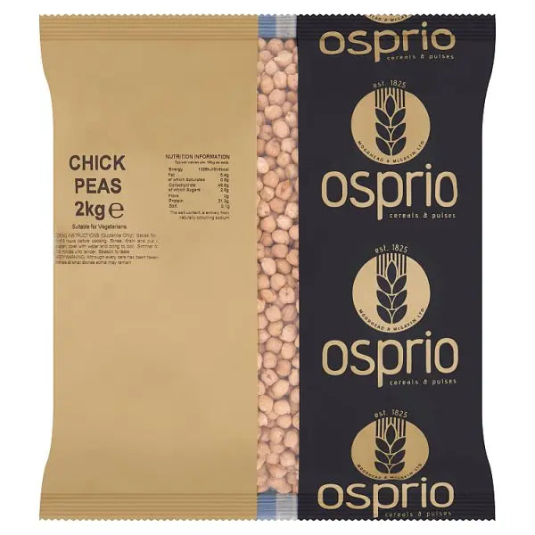 Osprio Chick Peas Dried 2kg Multi Pack 6 x 2kg Ideal For Soups Stews And Sides UK
