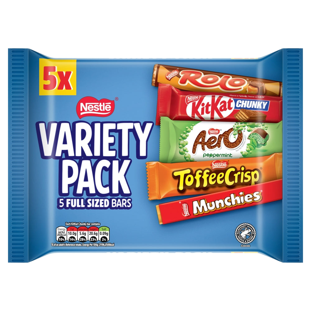 Nestlé Variety Milk Chocolate Bar Multipack 218g – 12 x 5pk