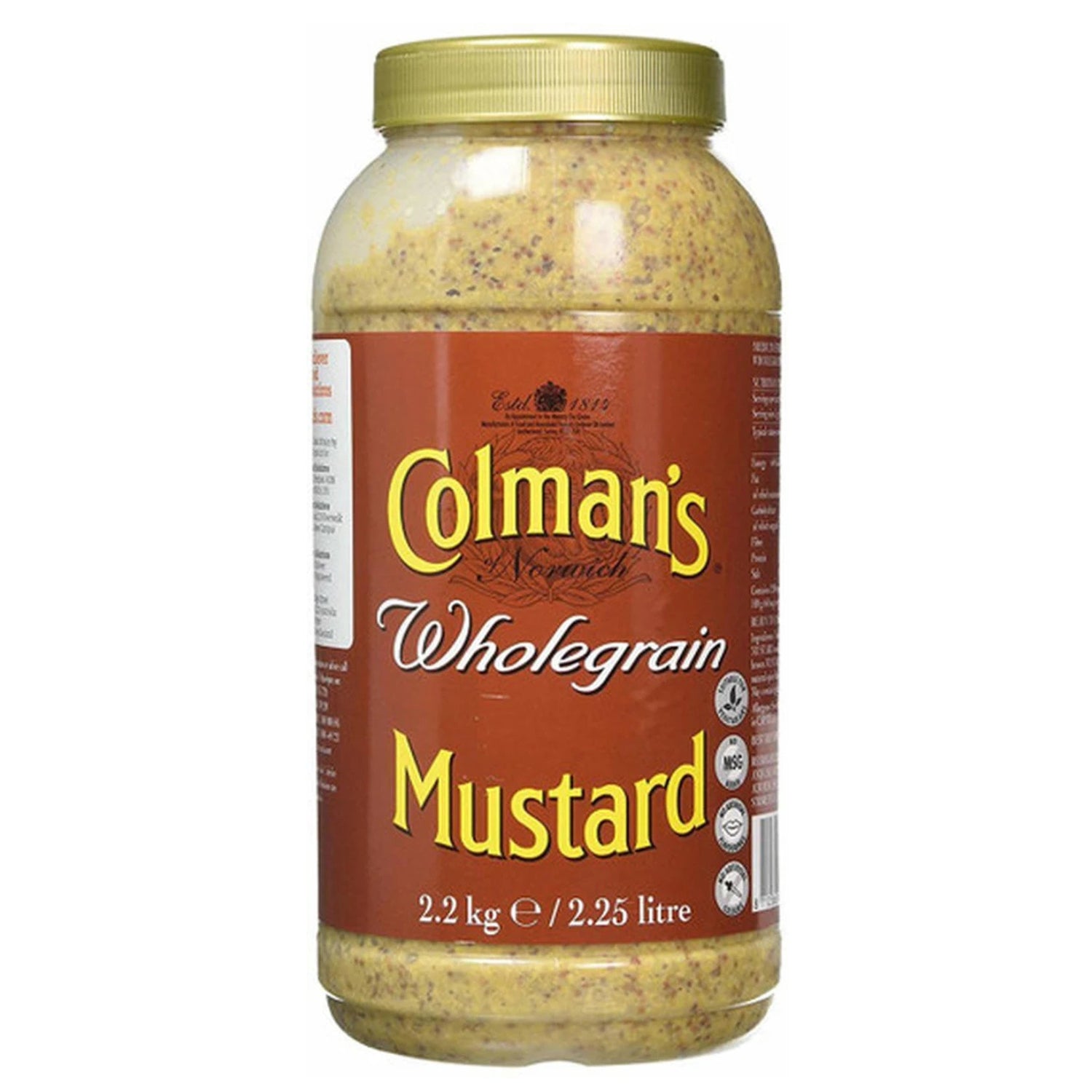 Colman's Mustard Wholegrain 2.25 Litre 1 x 2.2 Litre For Retail And Foodservice Use