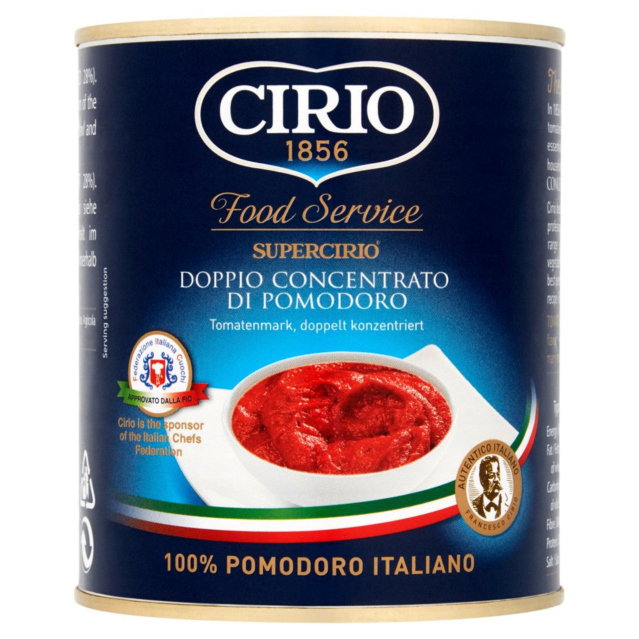 Cirio Tomato Puree Double Concentrated Thick For Cooking And Sauces 850g Pack Of 6 X 850g