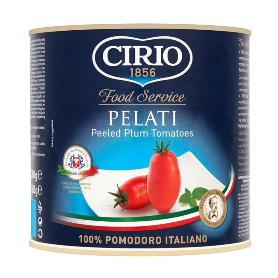 Cirio Pelati Peeled Plum Tomatoes Foodservice 2.5kg Case Of 6 Multi Pack For Kitchens