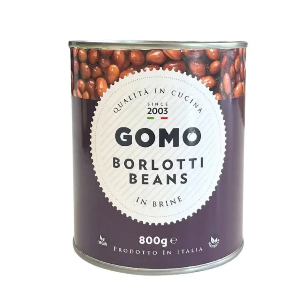 Gomo Borlotti Beans In Brine 800g Multi Pack Foodservice Case Of 6 X 800g For Soups Stews