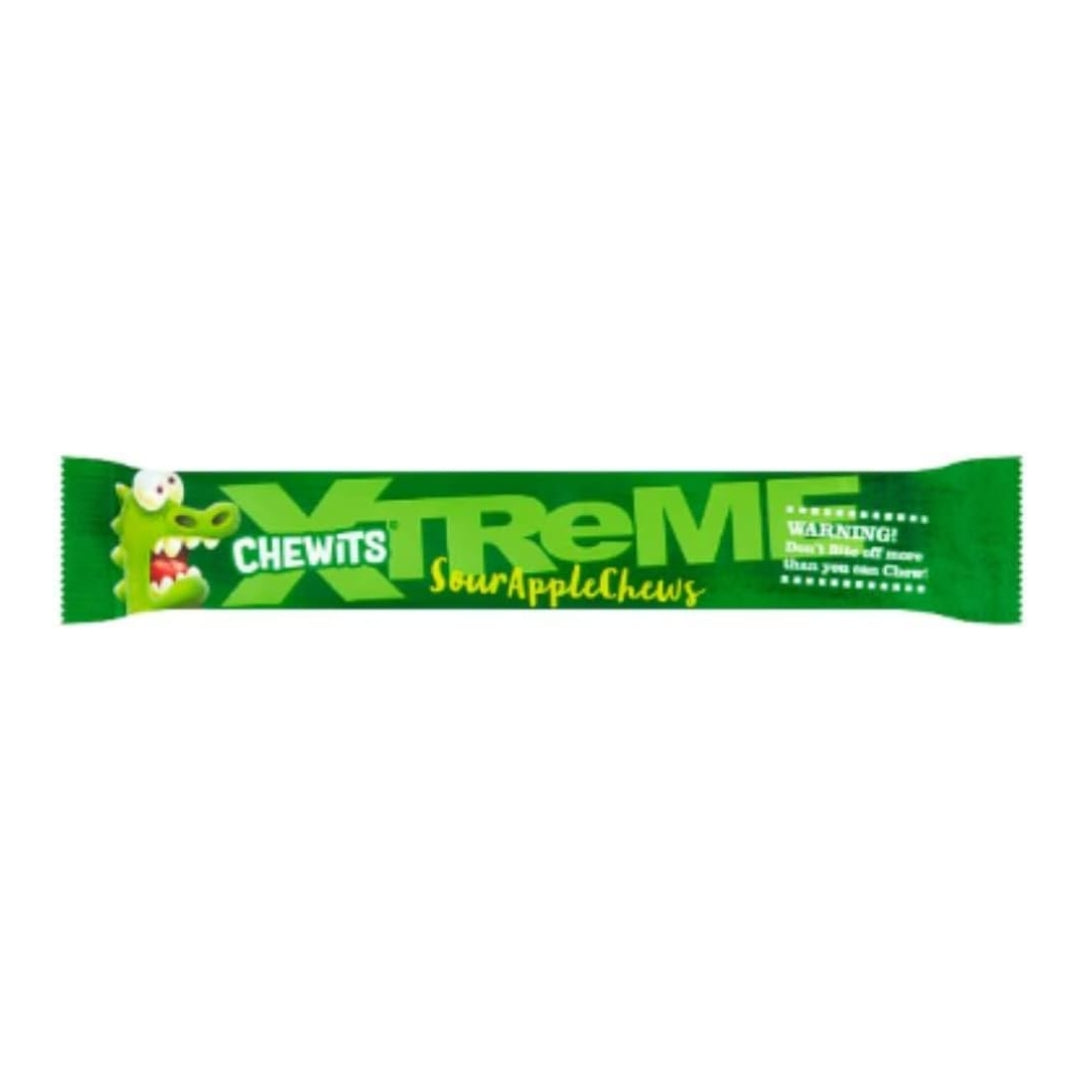 Chewits Xtreme Extreme Sour Apple Chews 34g – 24 x 34g