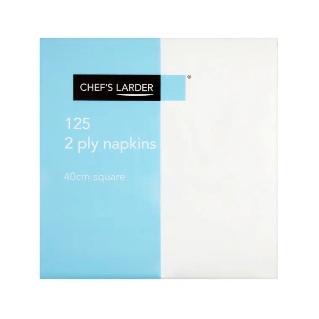 Chef’s Larder 125 2 Ply Napkins 40cm Square – 10 x 125s