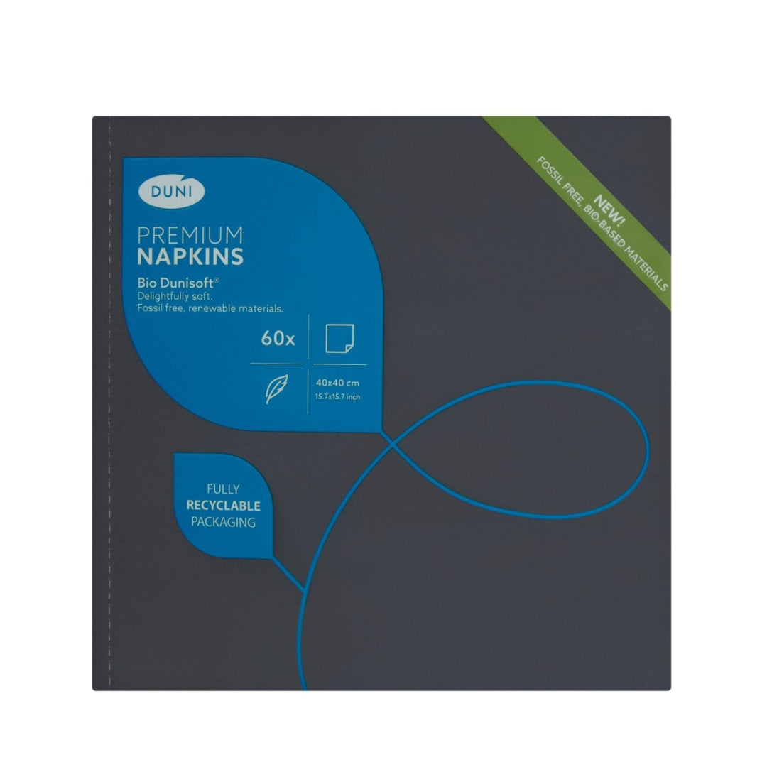 Duni Bio Dunisoft 60 Premium Napkins Black – 1 x 60s