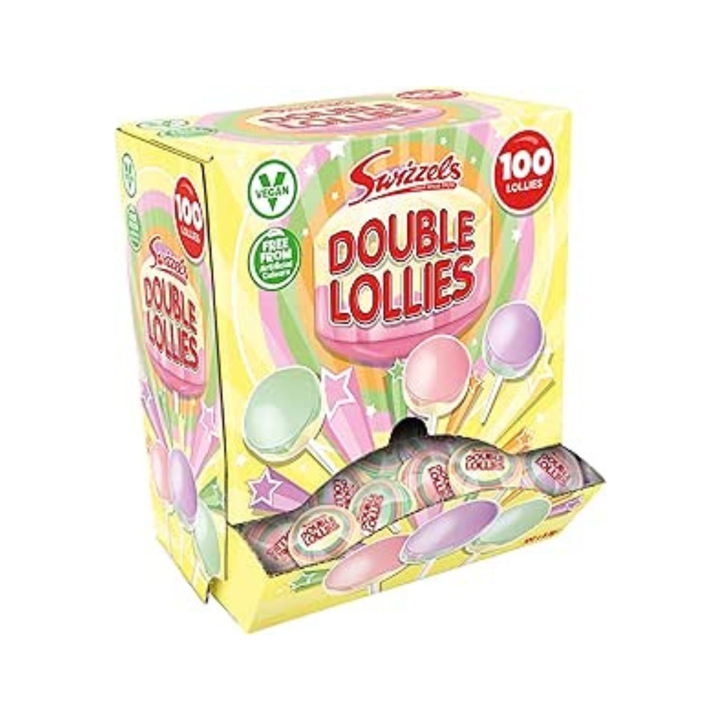 Swizzels Double Lollies Dispenser Box 100ct – 600 x 1pk