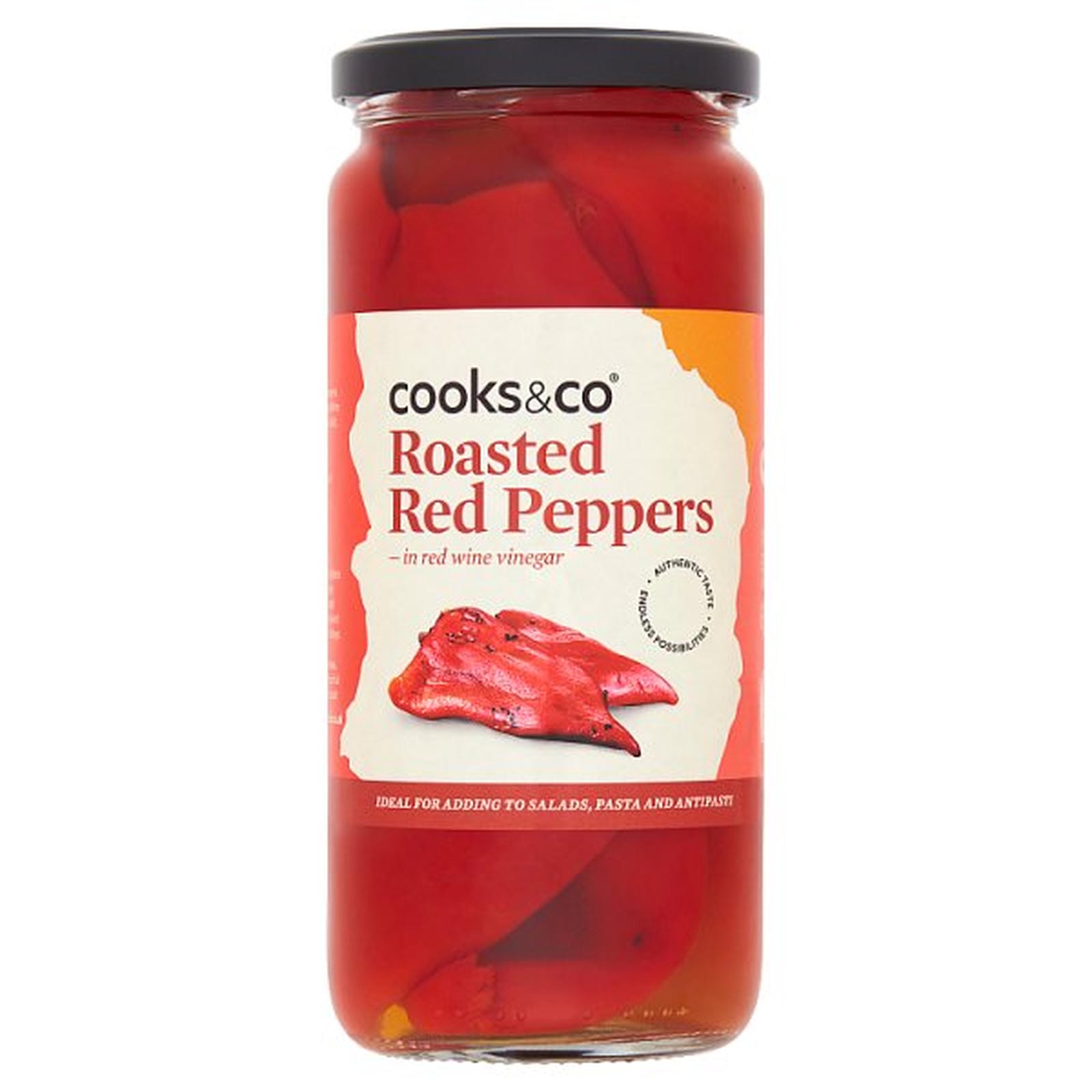 Cooks&Co Roasted Red Peppers in Red Wine Vinegar 360g