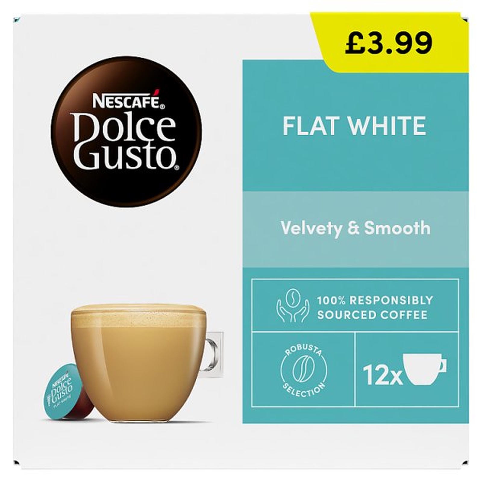 Nescafé Dolce Gusto Flat White Coffee Pods x12 (6 Servings)