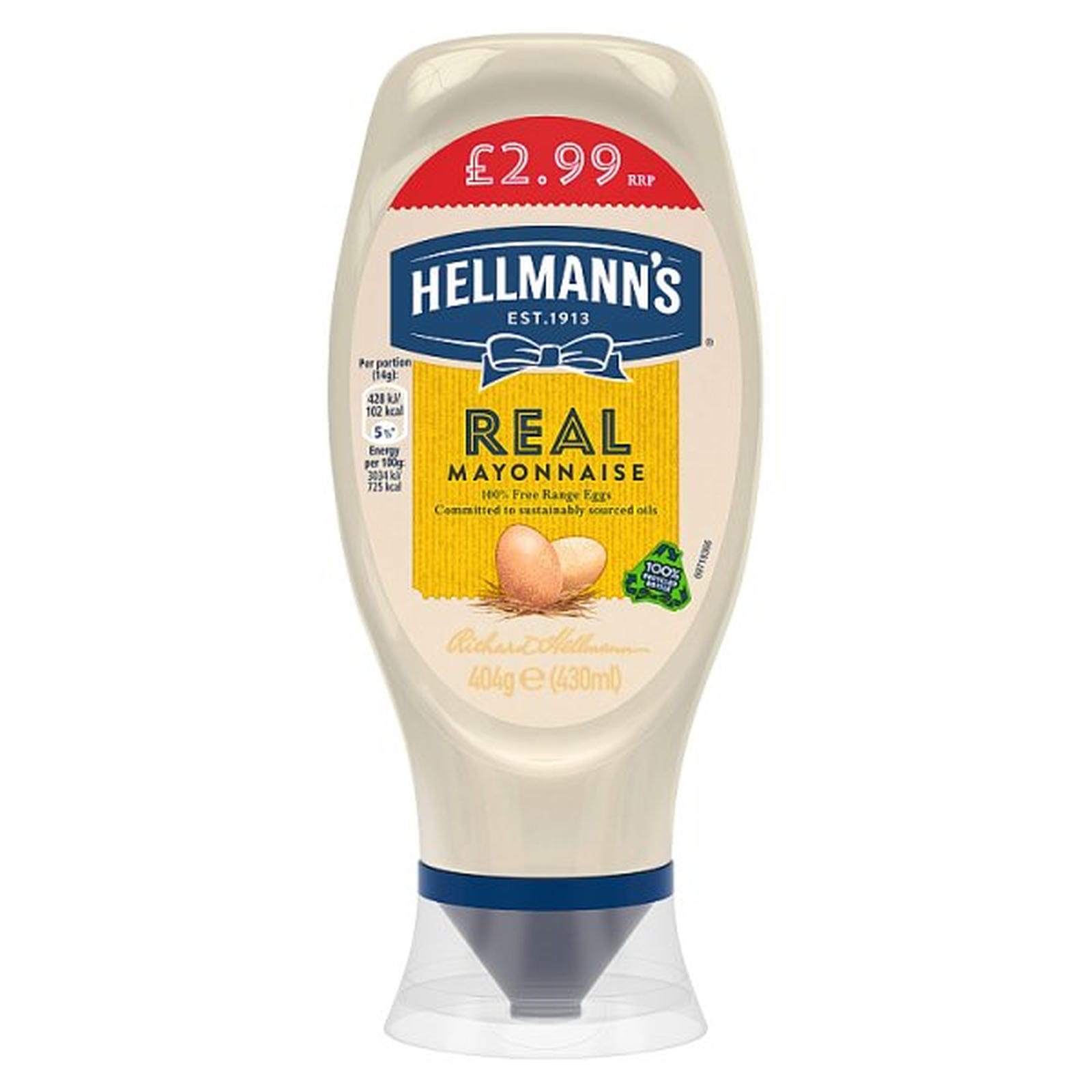 Hellmann's Squeezy Mayonnaise Real 430ml