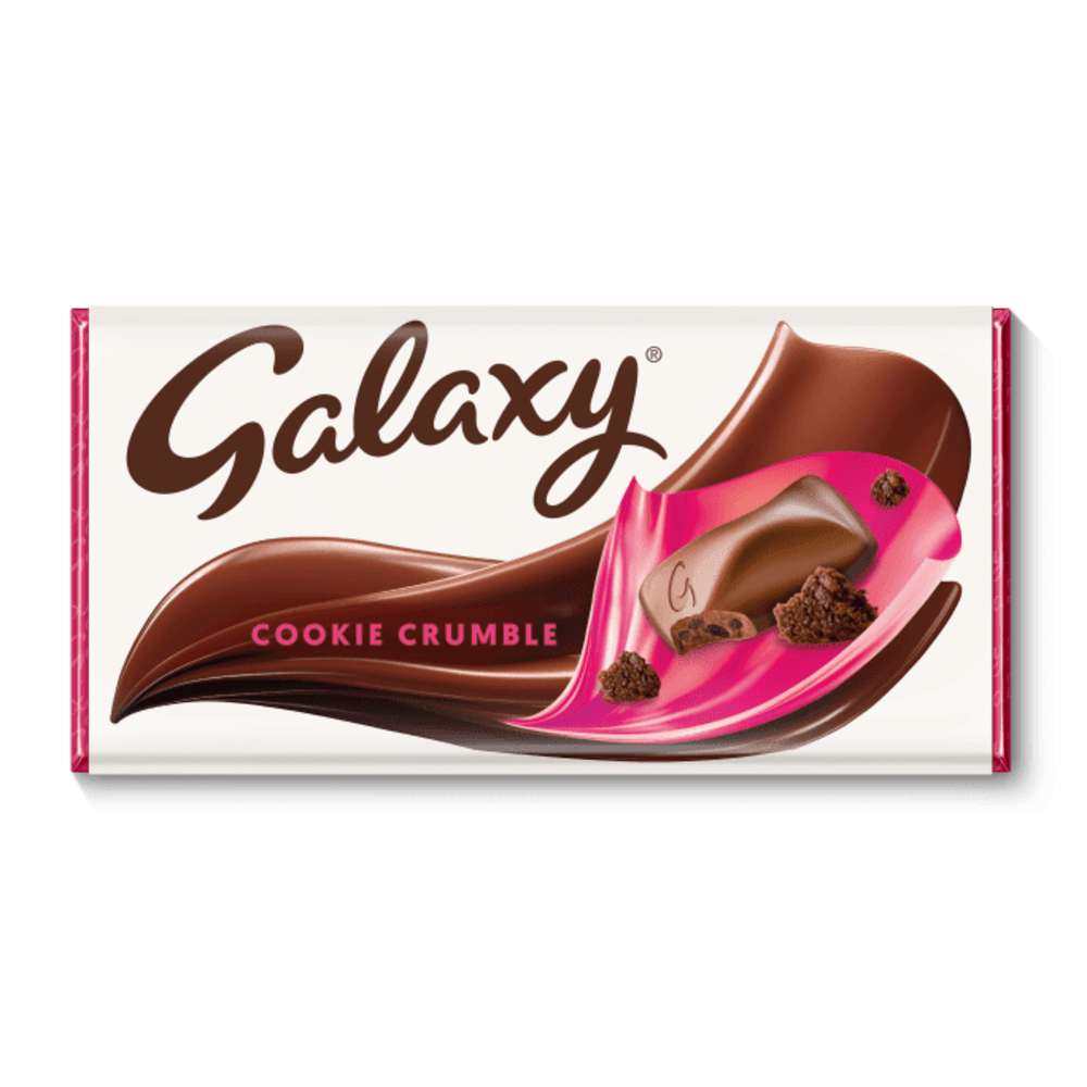 Galaxy Cookie Crumble & Milk Chocolate Block Bar £1.50 PMP 114g – 24 x 114g