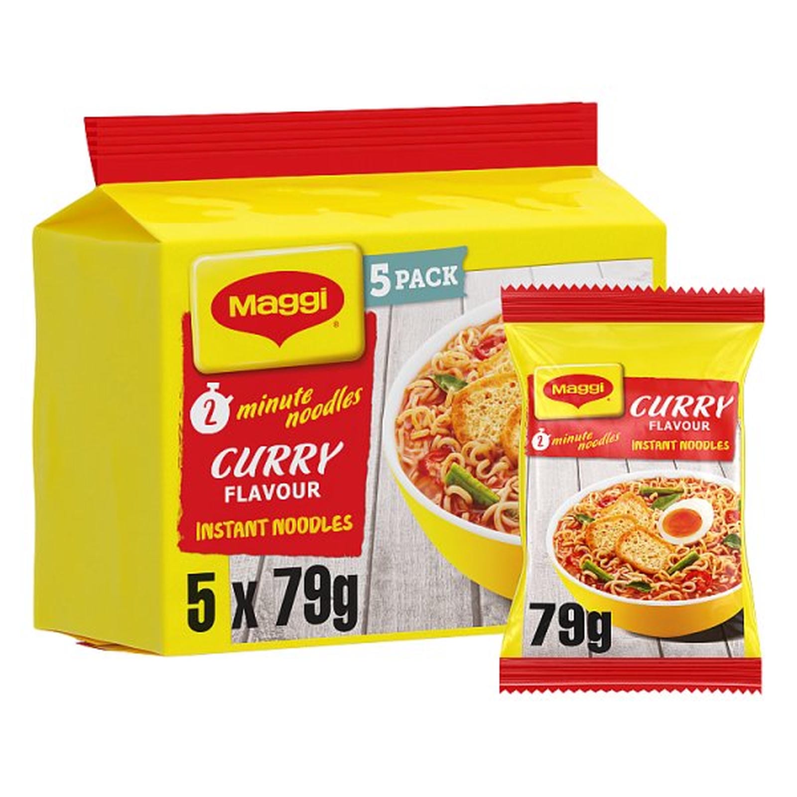 Maggi 2 Minute Authentic Malaysian Curry Noodles Multipack 5x79g